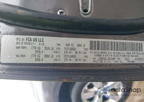 2018 Ram 1500 Big Horn 4X4 6'4 Box z USA, uszkodzony, nr VIN 1C6RR7GG1JS310907